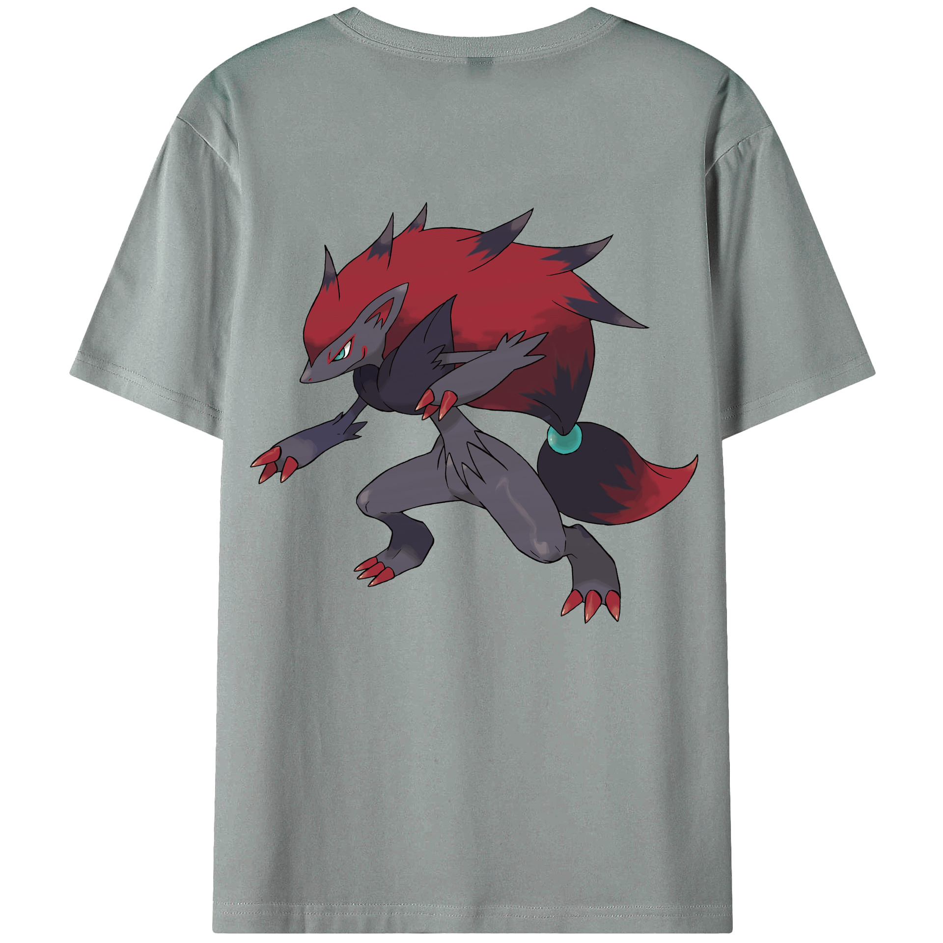（画像用） ポケットモンスター Pokémon 綿100％ メンズ半袖Tシャツ（バックプリント） 通気性